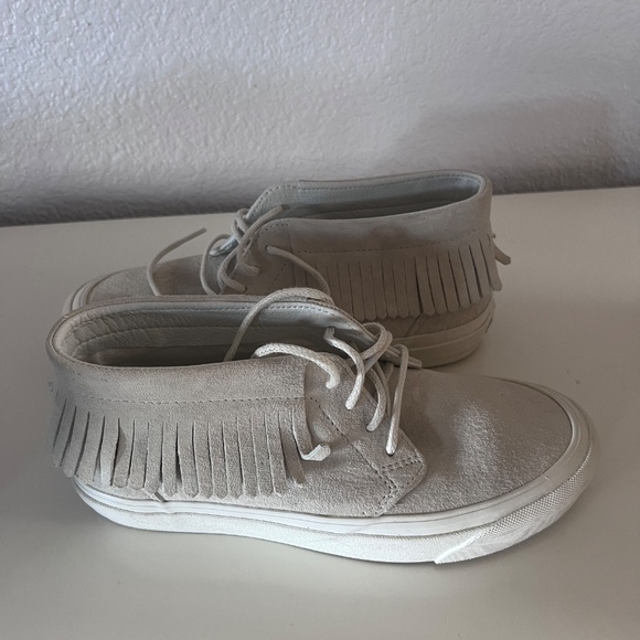 Women’s Mid Top Chukka Moc Vans - Blanc W7 - Picture 4 of 4